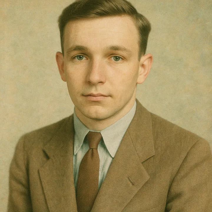 An old photograph restored in the Autochrome Bloom style