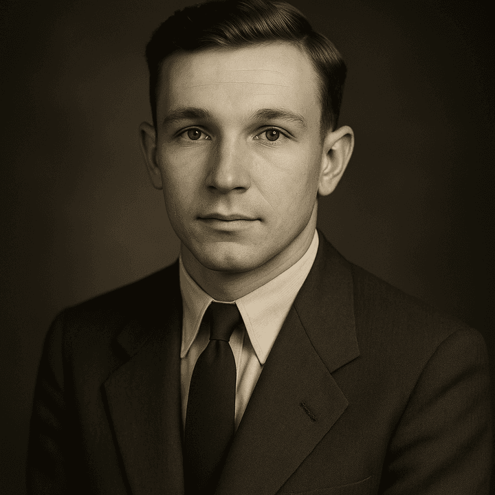 An old photograph restored in the Golden-Age Studio Portrait style