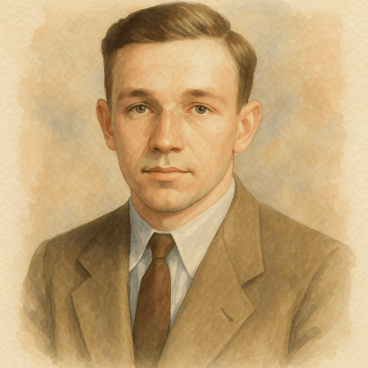 An old photograph restored in the Restored Watercolour Portrait style