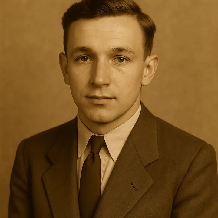 An old photograph restored in the Sepia Heritage style